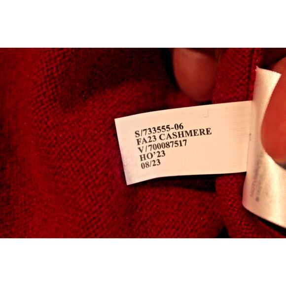 BANANA REPUBLIC Cashmere Sweater Mens size L Fuchsia Crew Neck Pullover - Picture 7 of 9